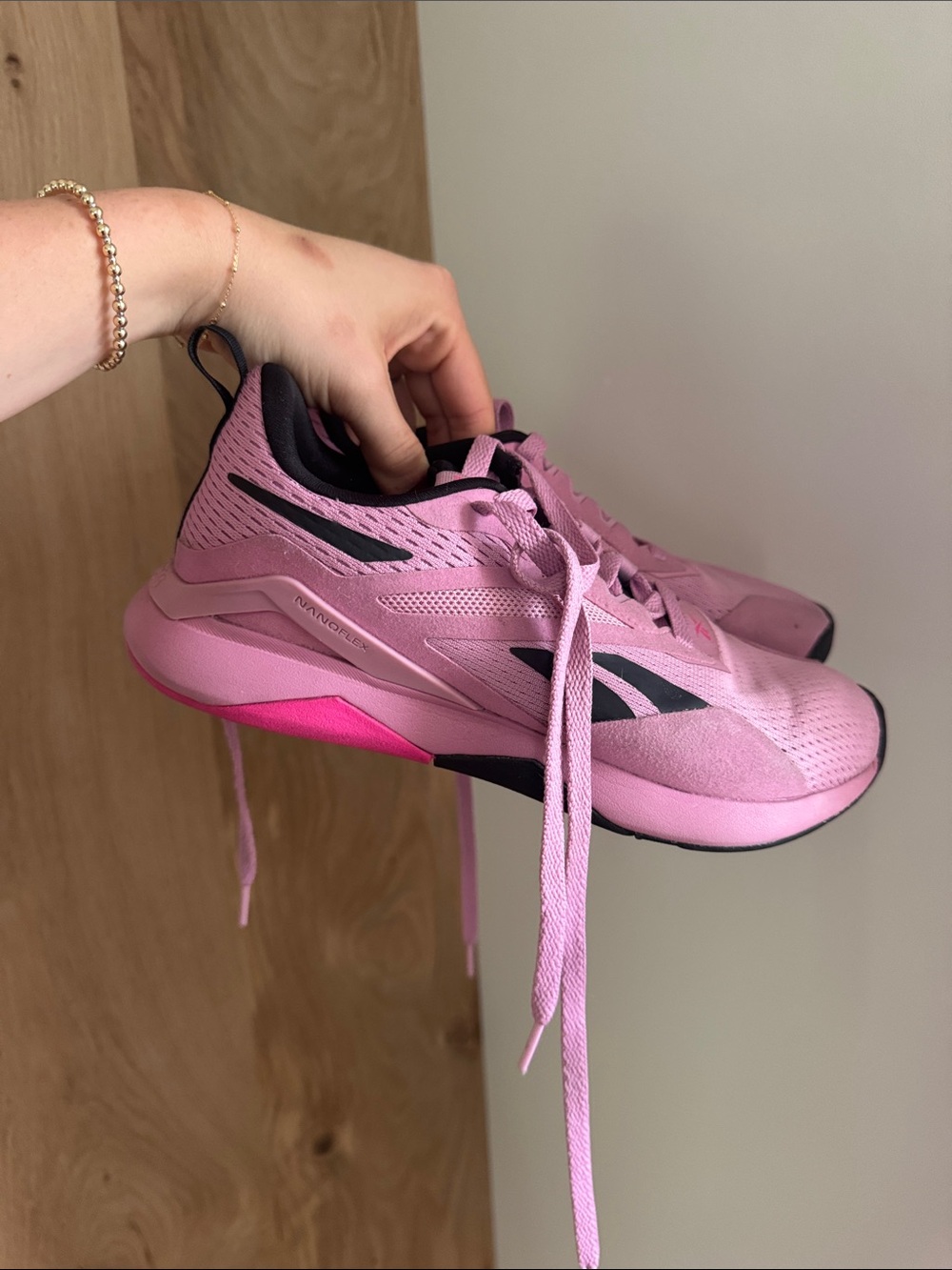 Reebok Pink and Black Women's Athletic Running Shoes